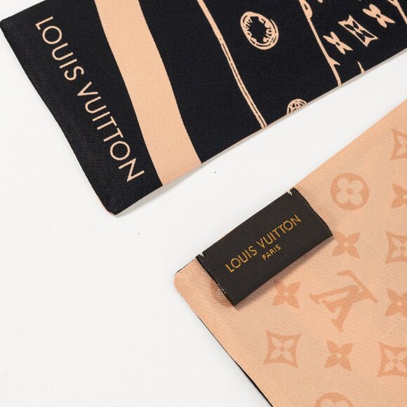 Louis Vuitton Trunk It Black & Champagne Silk Monogram Bandeau - Picture 3 of 5